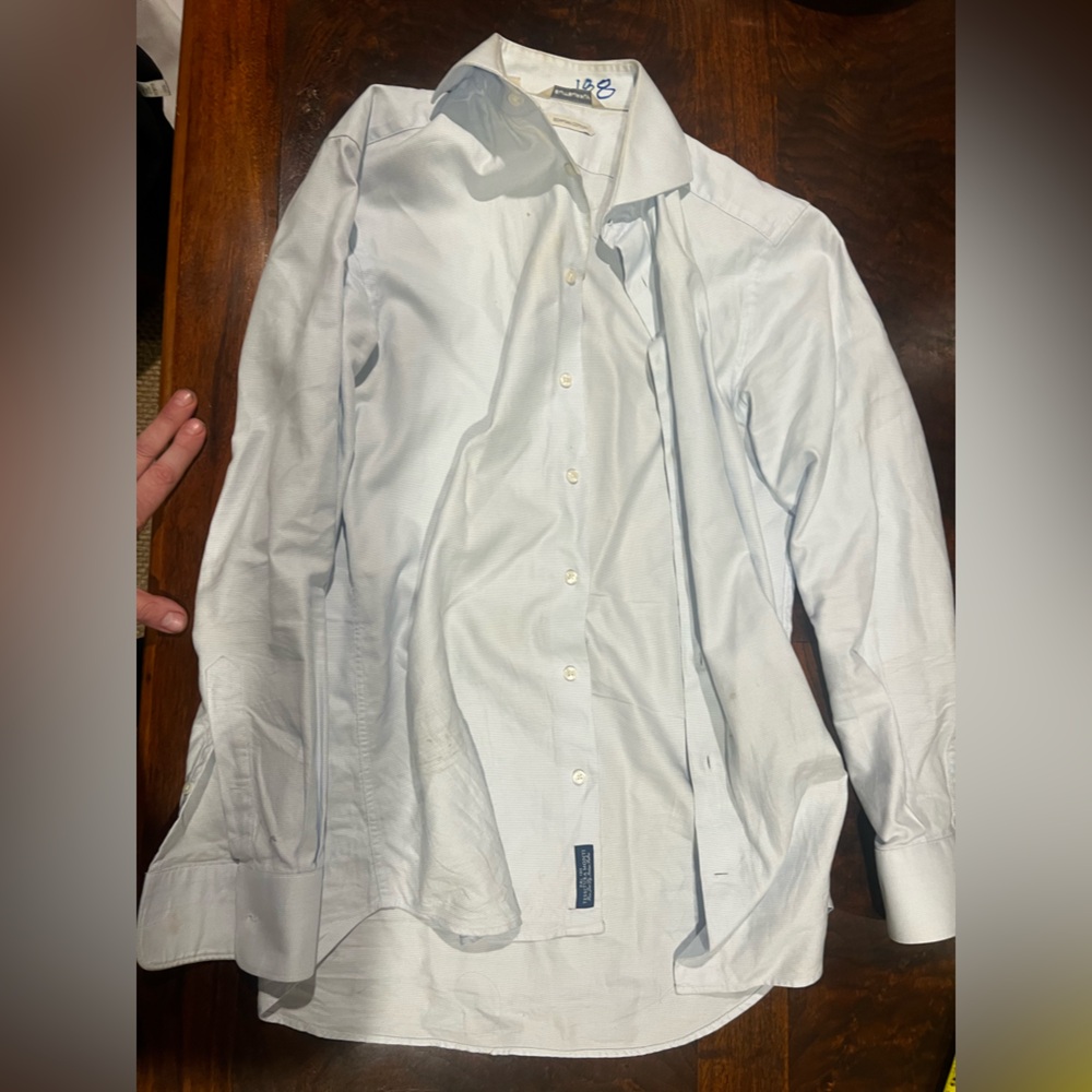 Men's light blue Oxford cloth Dress Shirt suit supply